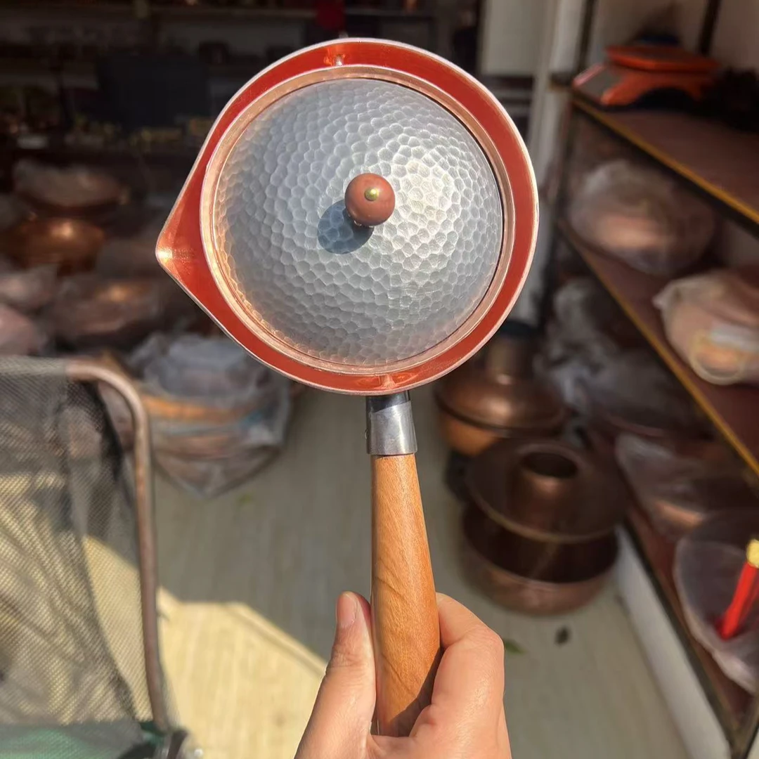 复古家用手工打造新款摇篮壶铜煮茶器纯铜老式烧水纯手工