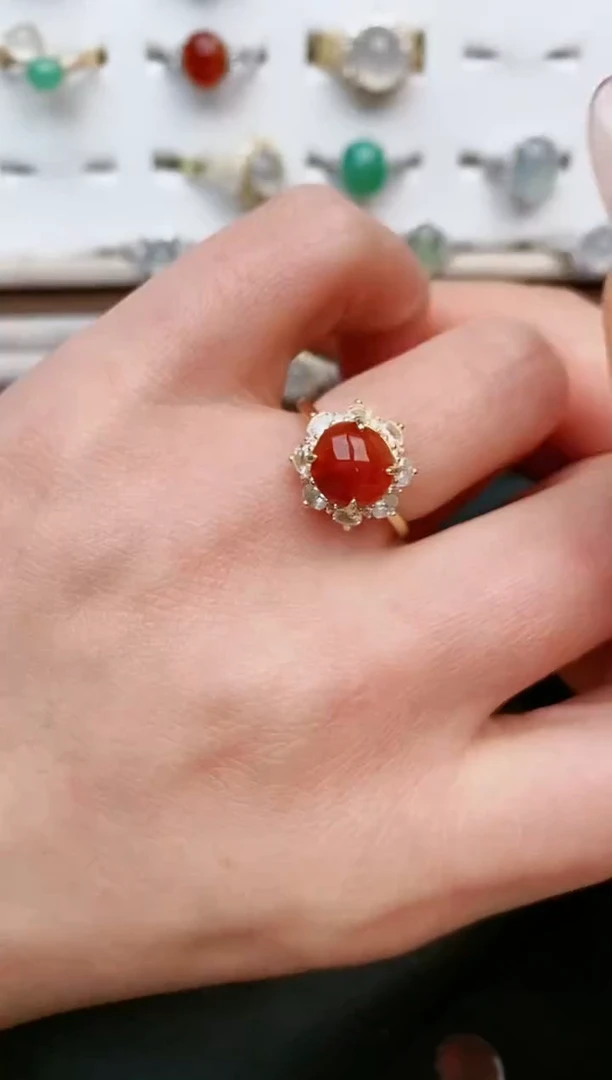 【闪购商品】翡翠戒指银S925镶嵌....