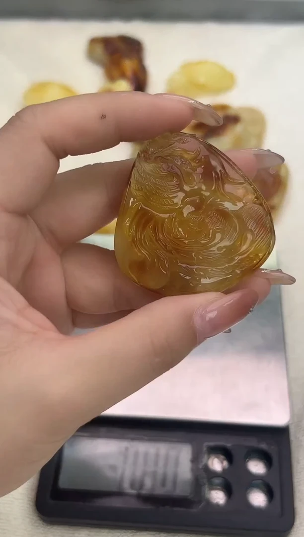 裸石琥珀未镶嵌琥珀蜜蜡吊坠