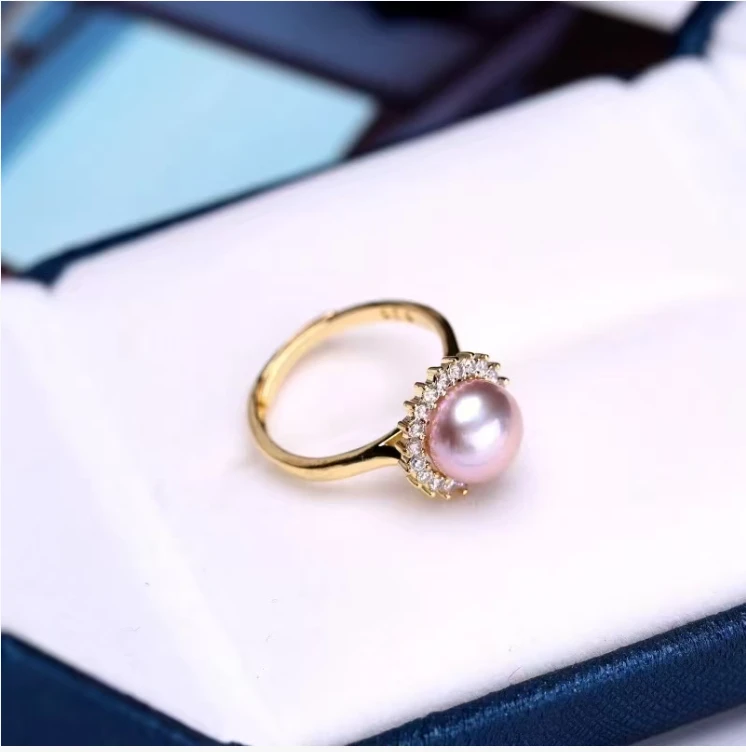 铜合金合成锆石戒指 太阳花紫色活口戒指