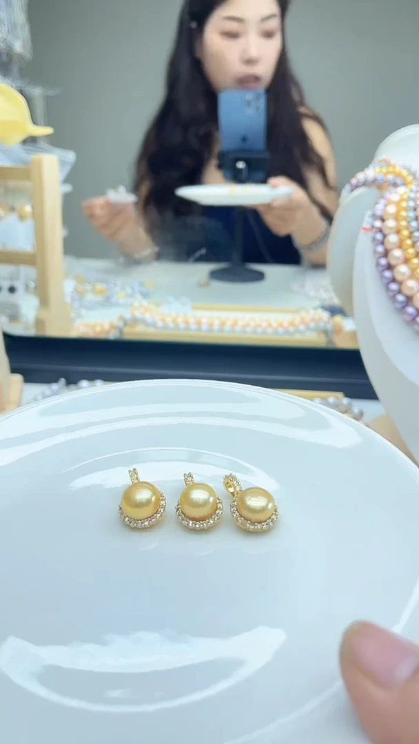未镶嵌万能扣淡水珍珠黄色系万能扣