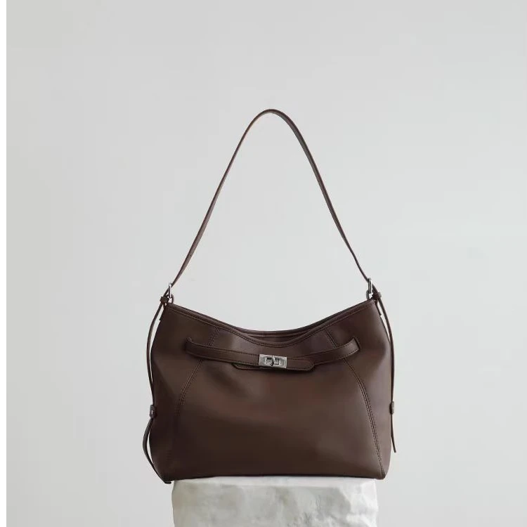 【3.8女神节】安妮甄选奢品 百搭时尚复古单肩斜挎托特包-081