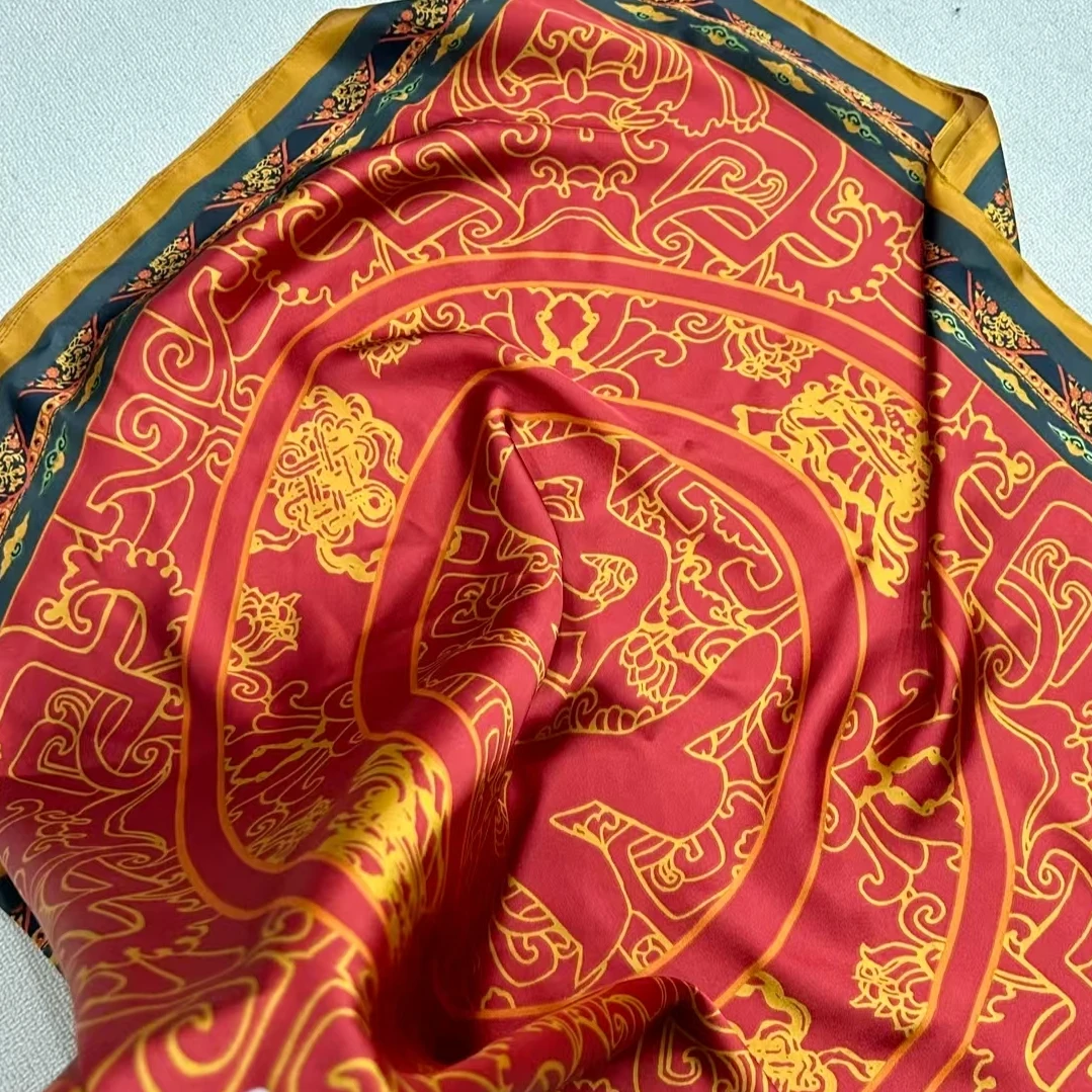 93【鸿福】180*90 丽锦缎气质丝巾时尚韩版大方丝巾百搭保暖高档