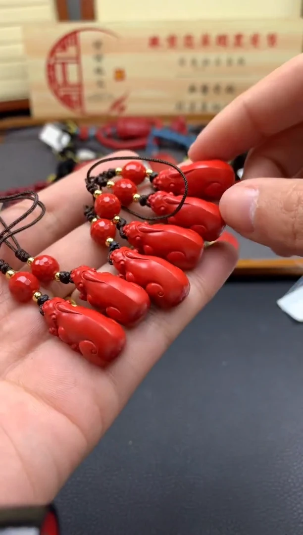 【闪购商品】南红玛瑙颈饰未镶嵌朱砂单个////