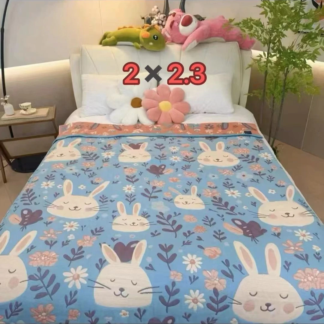 【双人盖毯】纯棉多层纱布盖毯可机洗200*230