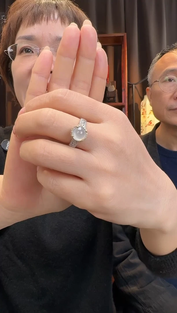 【闪购商品】翡翠戒指银S925镶嵌戒指