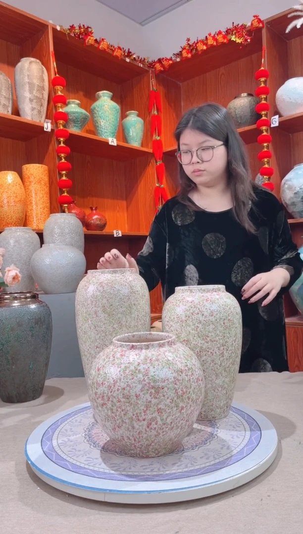 【闪购商品】瓶绿野仙踪 三件套 陶瓷花瓶 无花