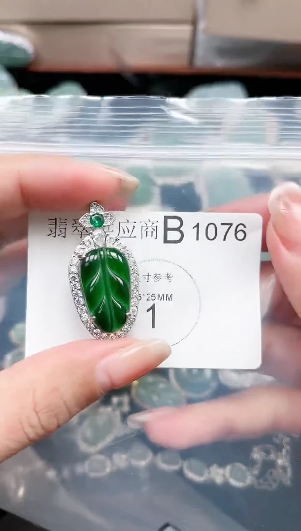 【闪购商品】翡翠颈饰未镶嵌1076赠皮绳