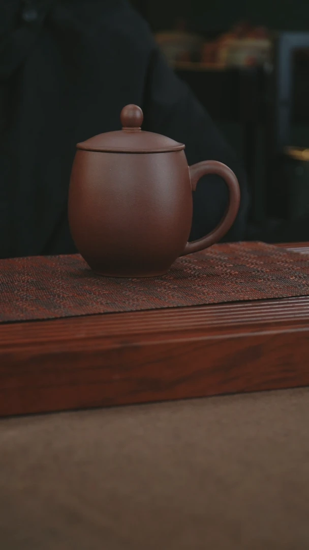 茶杯紫砂原矿紫泥龙蛋杯 250cc