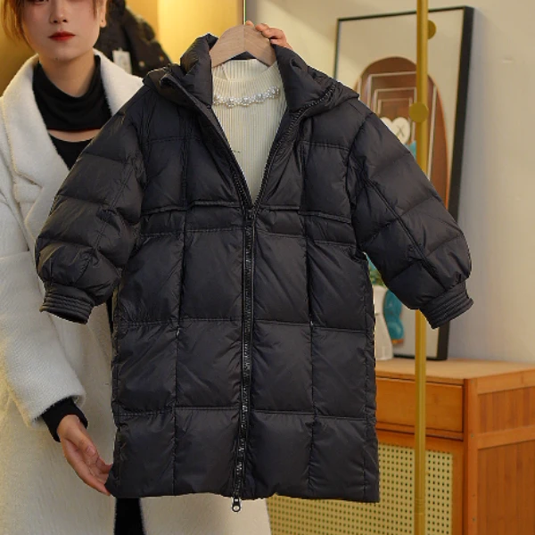 2025年新款男女童热销儿童款棉服儿童中长款保暖冬季外套