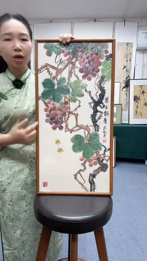 国画35*68实木画框顺丰包邮手绘