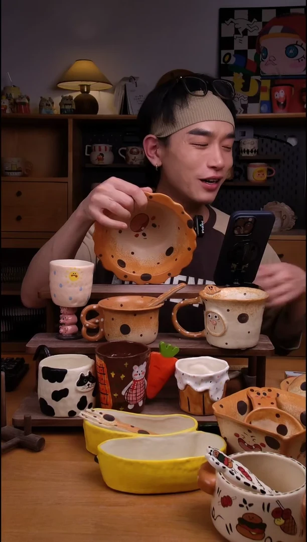 碗陶景德镇可爱设计师款陶瓷