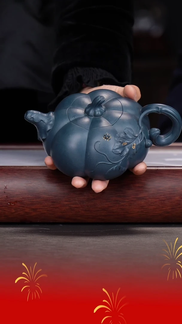 【闪购商品】紫砂茶壶刘华良/民国绿/南瓜/279cc