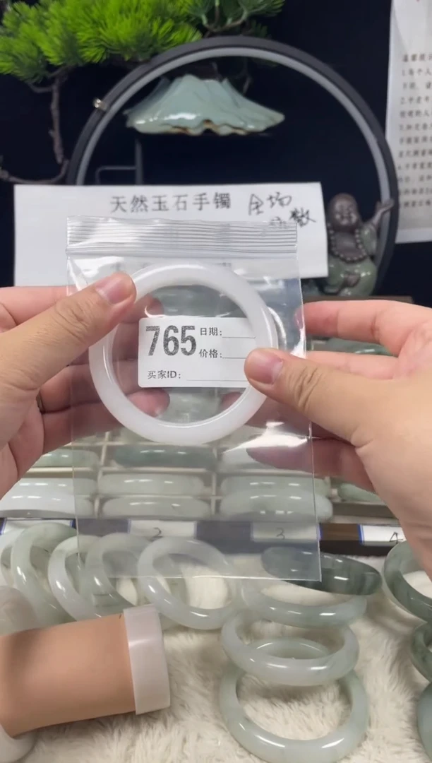 未镶嵌手镯石英质玉（天山翠）765
