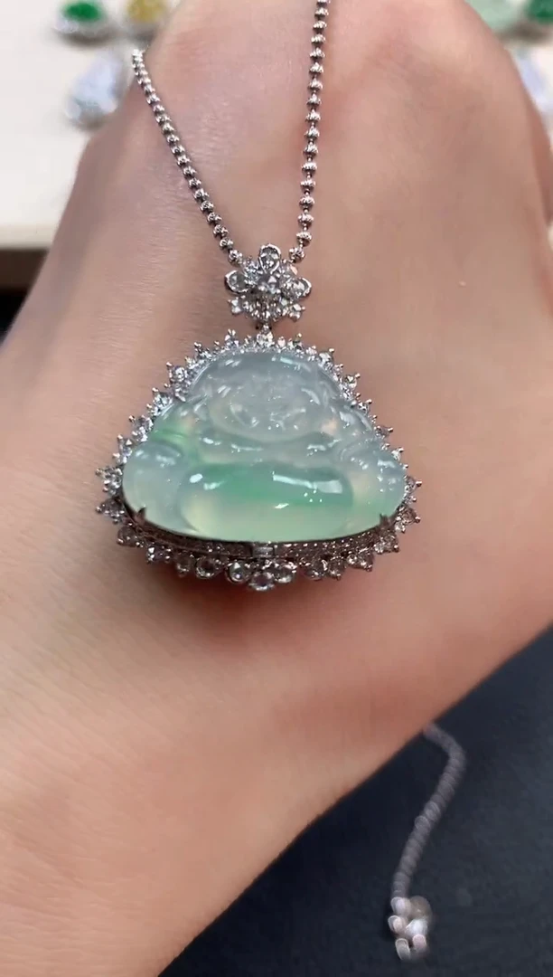 【闪购商品】翡翠吊坠(不含链)18K金镶嵌b133