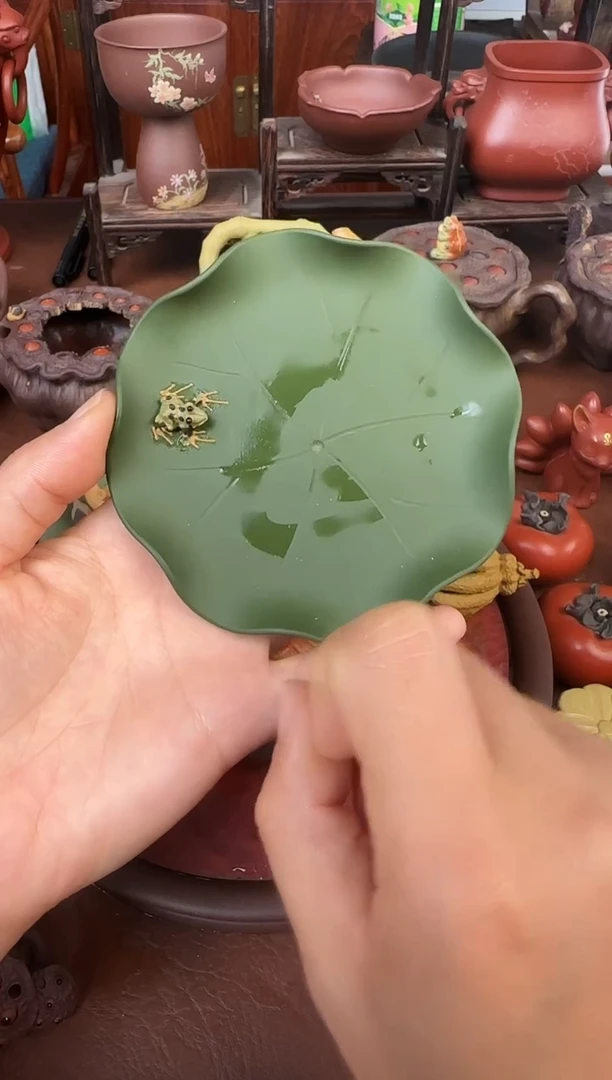紫砂茶宠紫砂荷叶