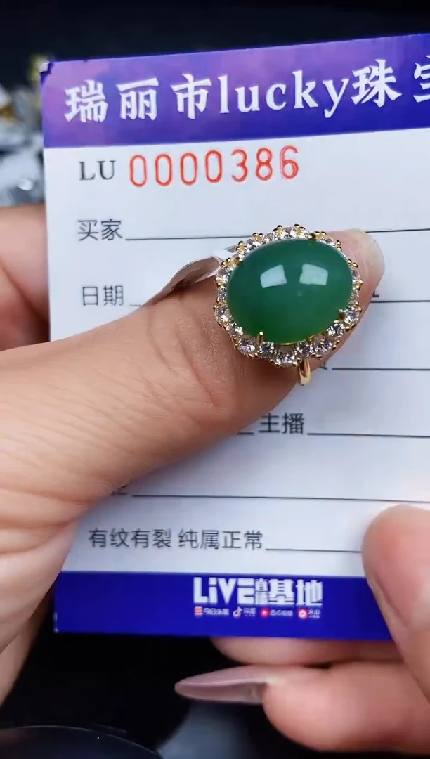 翡翠银S925镶嵌颈饰0386