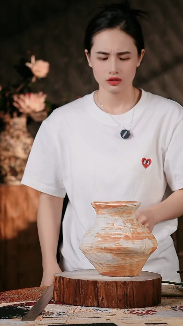 摆件景德镇高温陶瓷微瑕花器