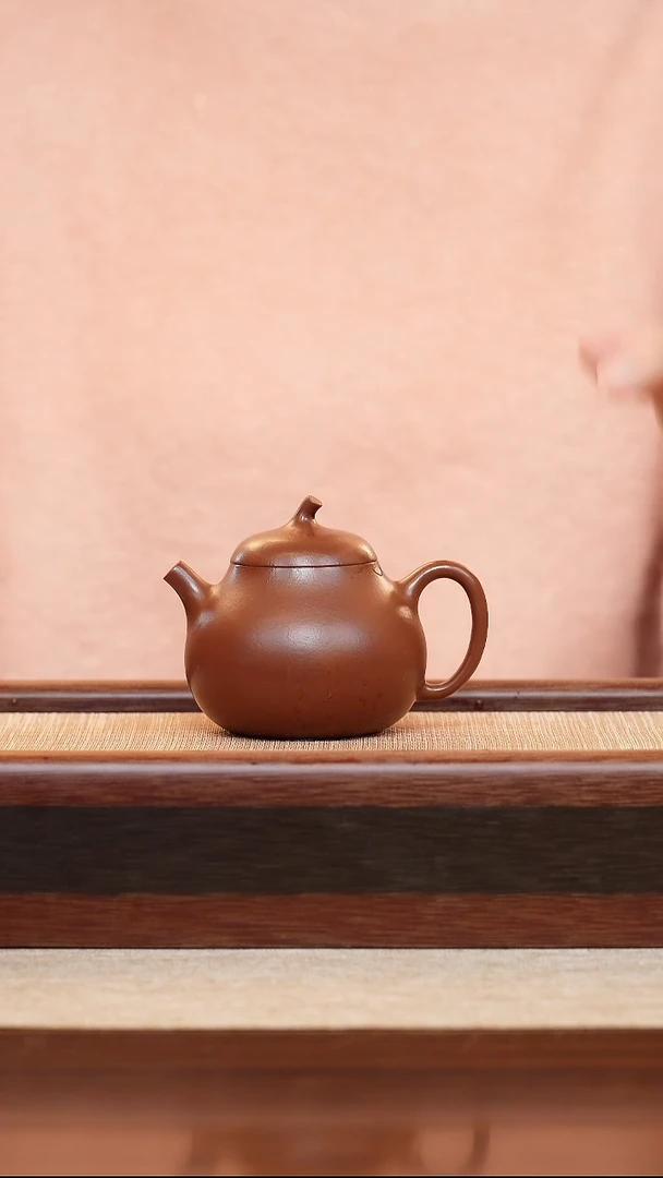 紫泥茄瓜130cc宜兴手工紫砂壶