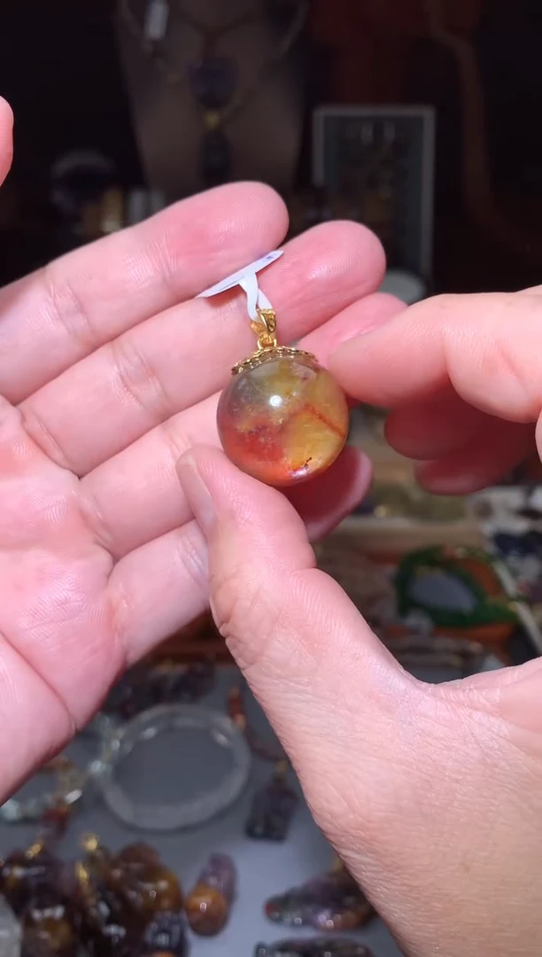 水晶珠宝半成品未镶嵌金*果胶花单珠