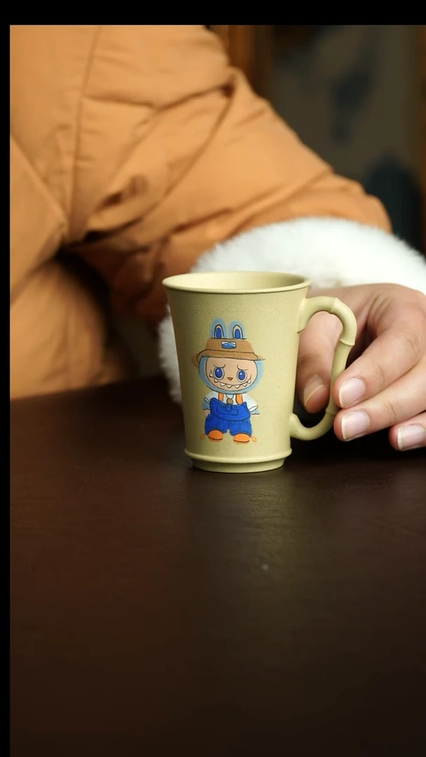 茶杯紫砂41号 拉布布把杯 宜兴紫砂原矿作品