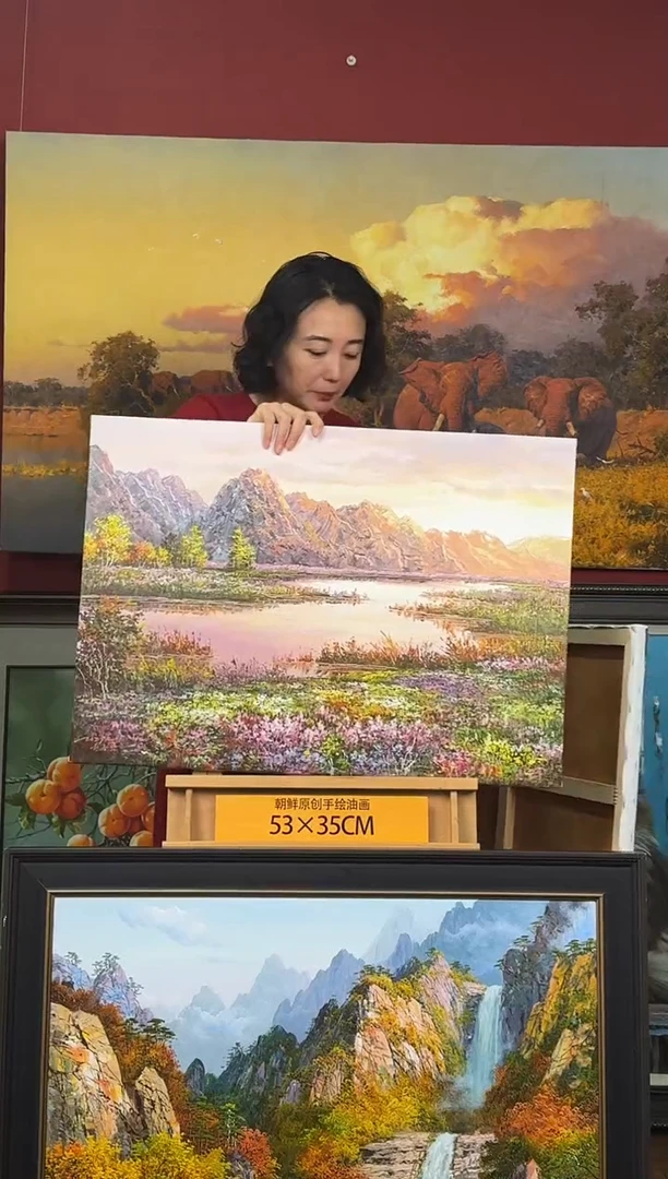 油画【22号】约50*70cm丨朝鲜原创纯手绘孤品油画丨顺丰包邮