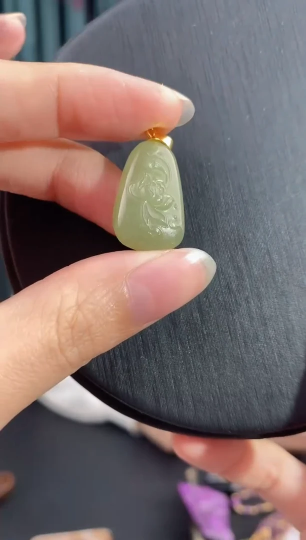 【闪购商品】和田玉吊坠(不含链)银S925镶嵌509