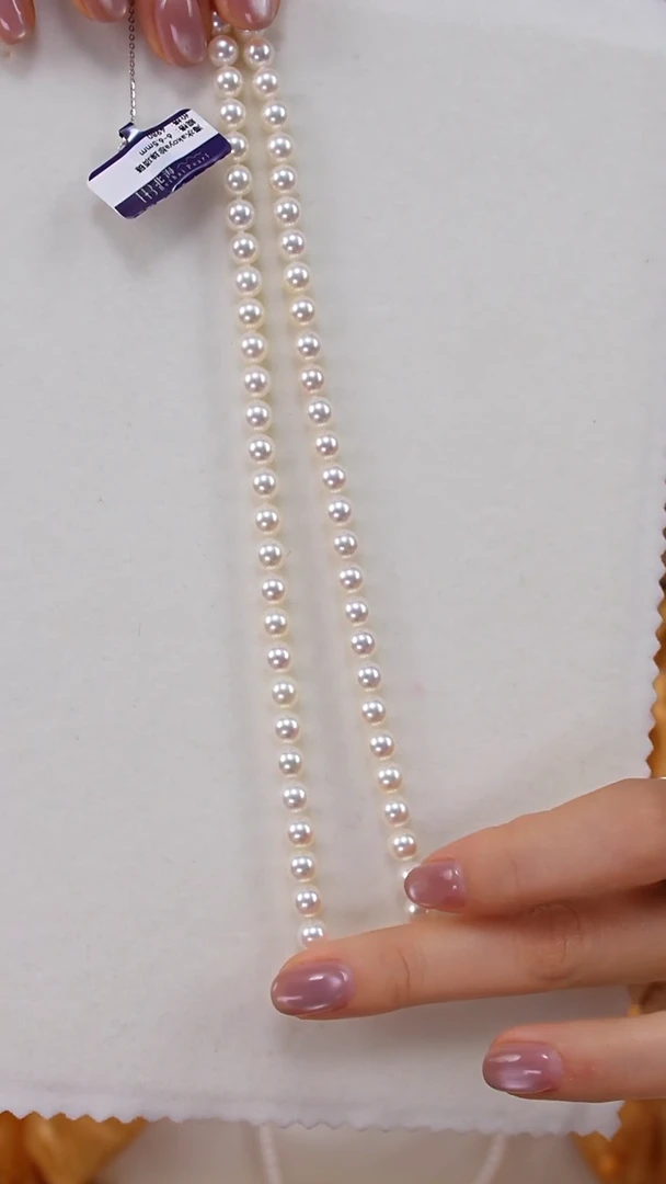 项链银S925镶嵌海水珍珠Akoya6-6.5mm