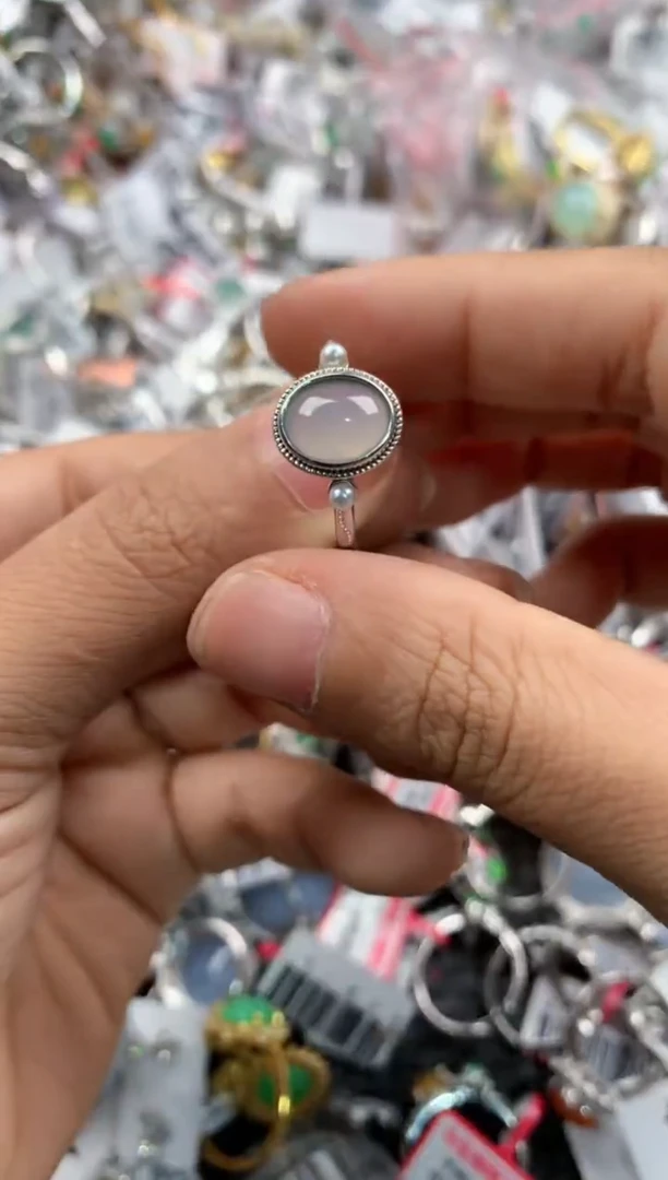 银S925镶嵌戒指翡翠777              9