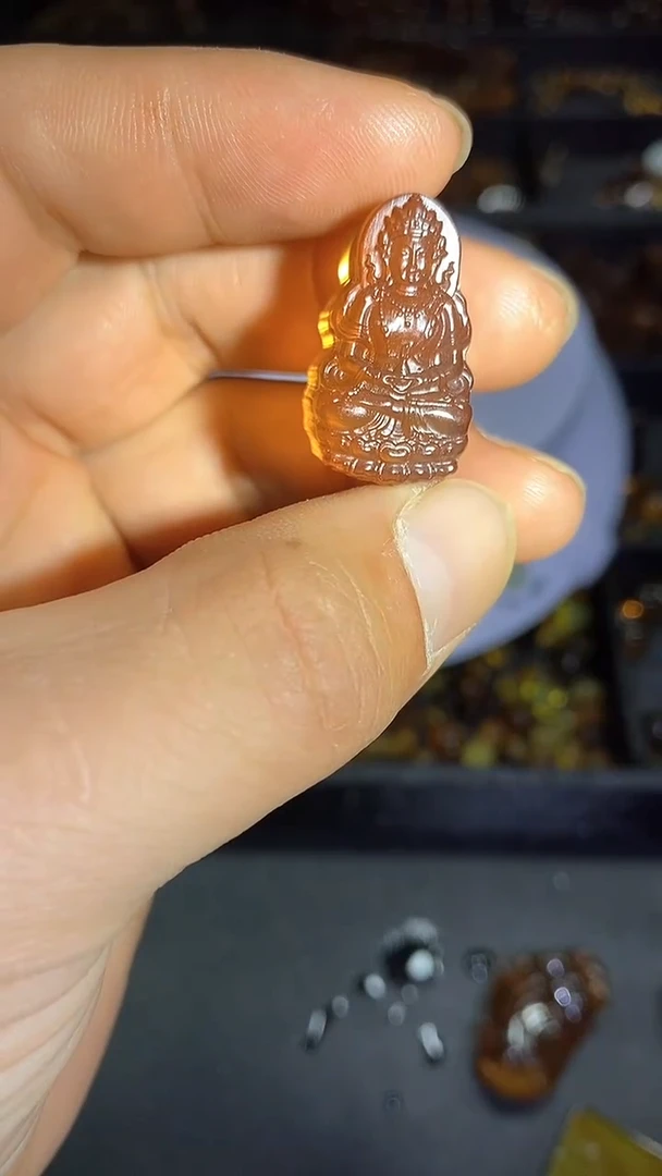 琥珀颈饰未镶嵌天然缅甸琥珀