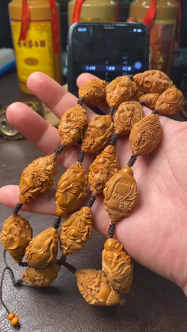 【闪购商品】橄榄核手串/手链1-罗汉脖挂长串一条