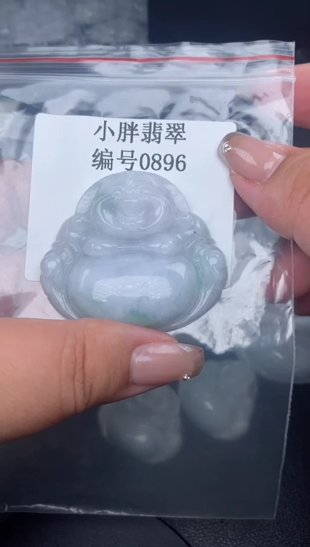 翡翠未镶嵌颈饰缅甸天然A货翡翠微瑕0896