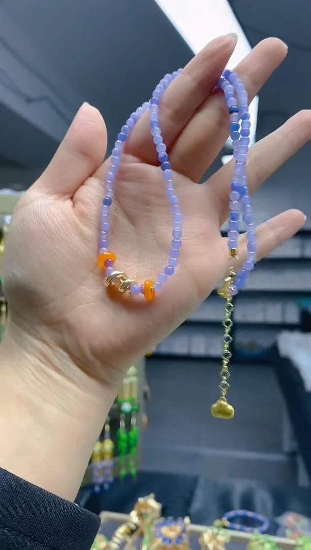 【闪购商品】翡翠耳饰合金0393翡翠锁骨链
