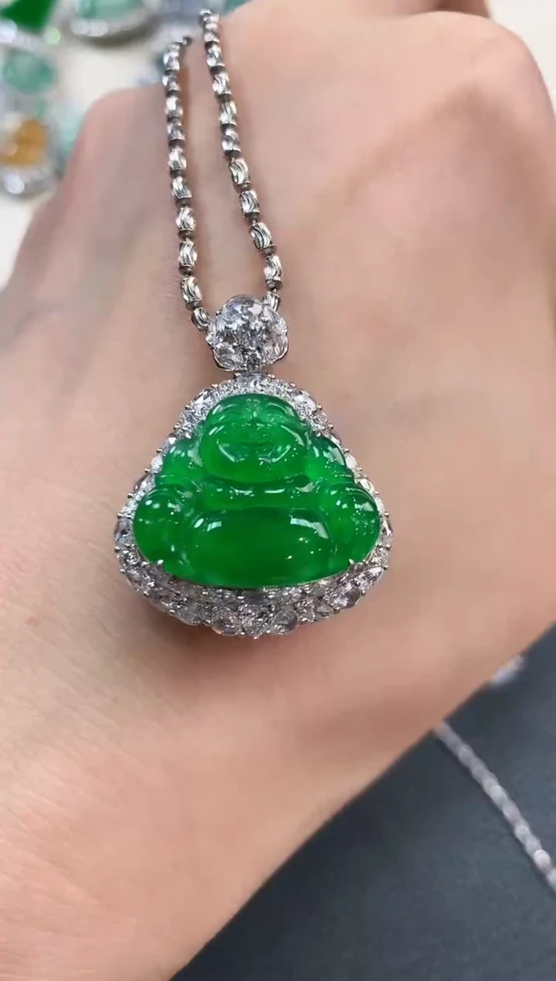 【闪购商品】翡翠吊坠(不含链)18K金镶嵌m100