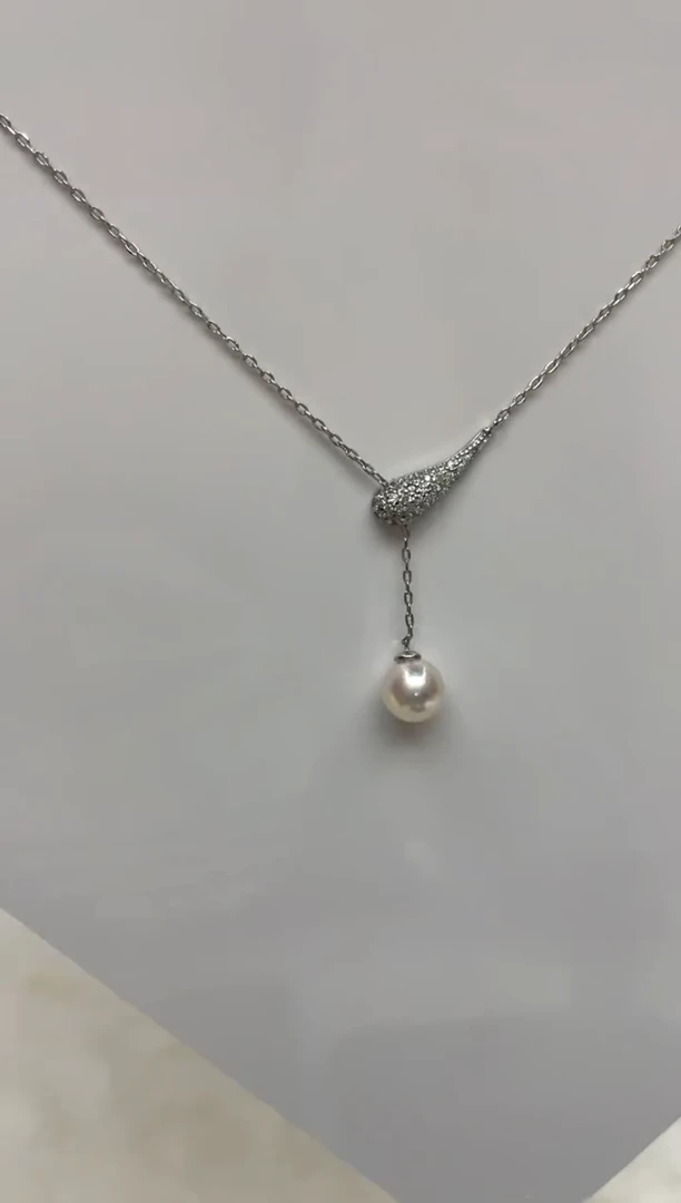 颈饰银S925镶嵌海水珍珠6-7