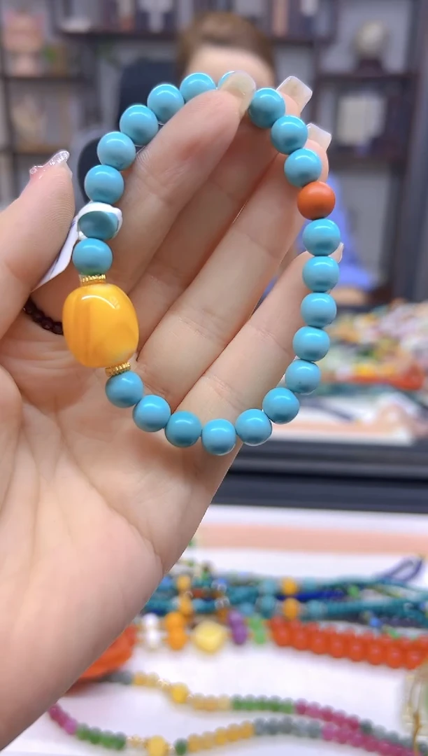 未镶嵌蜜蜡手链DIY款S269