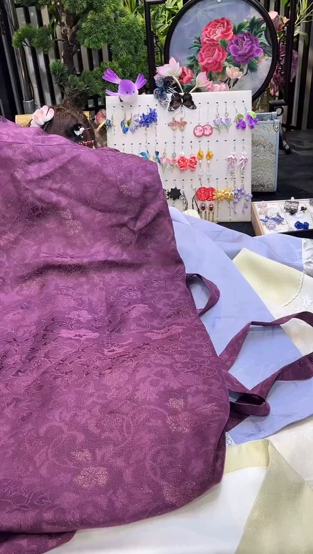 织绣?*夏紫色裹裙均码