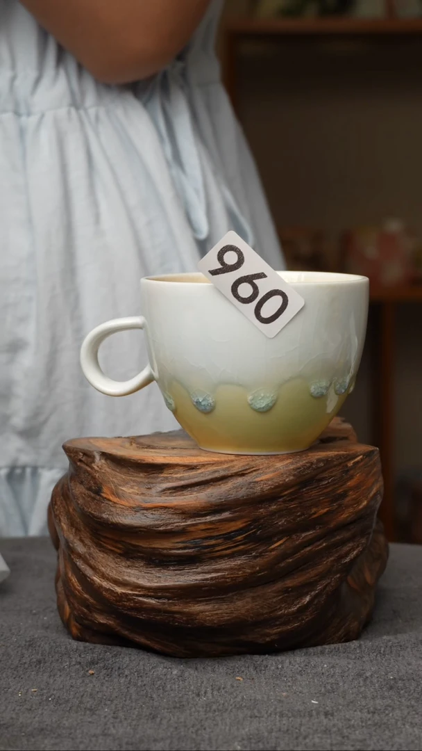 杯子960景德镇手创颜色釉杯（食品级）带冰裂纹