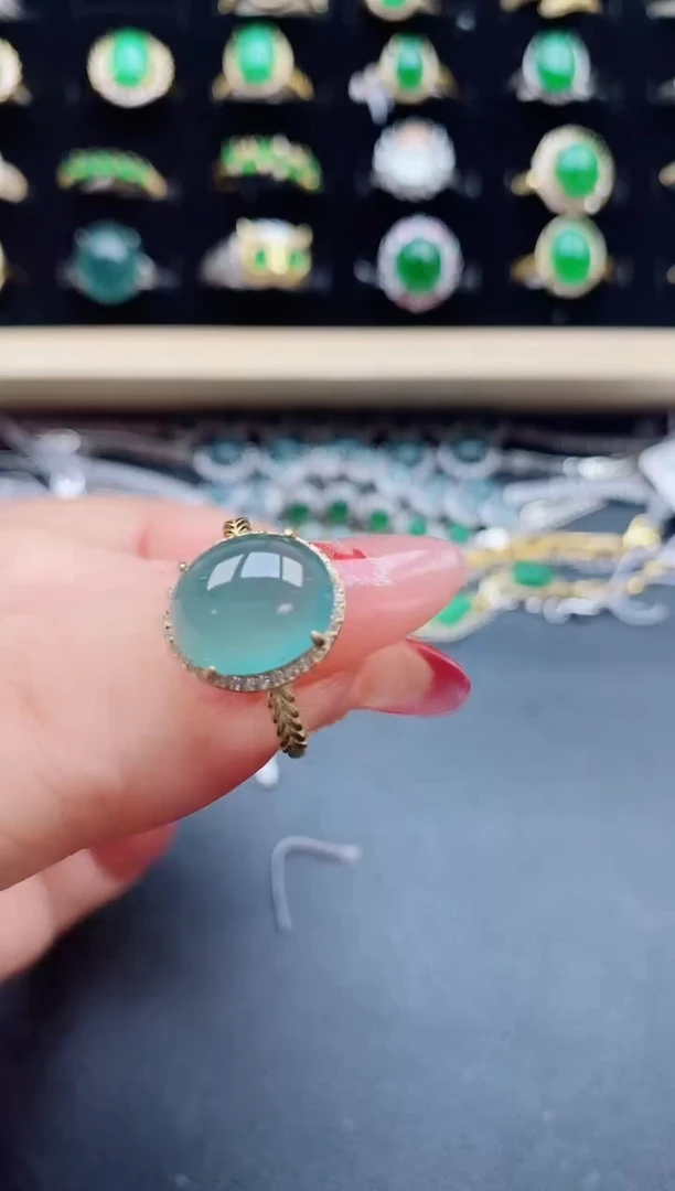 【闪购商品】翡翠戒指银S925镶嵌21321