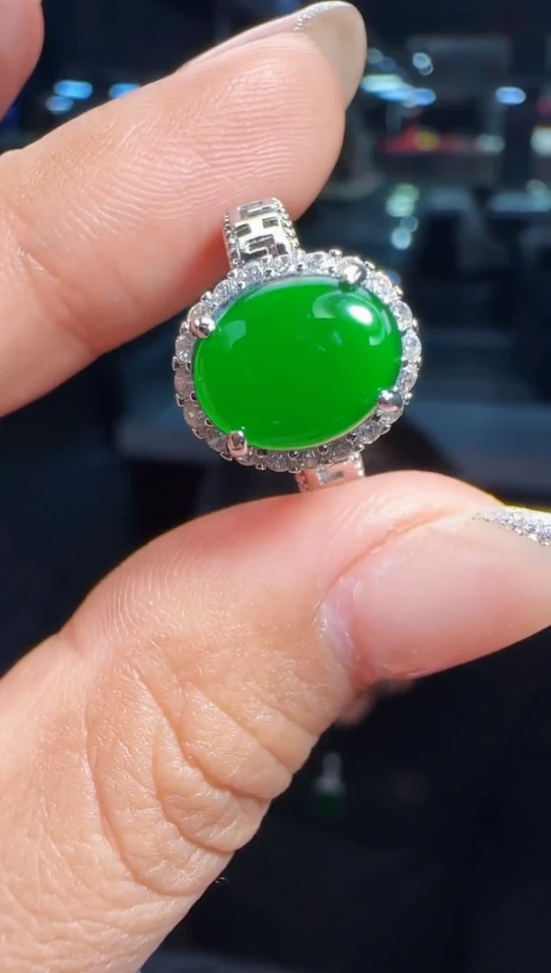 未镶嵌定制翡翠翡翠戒指5