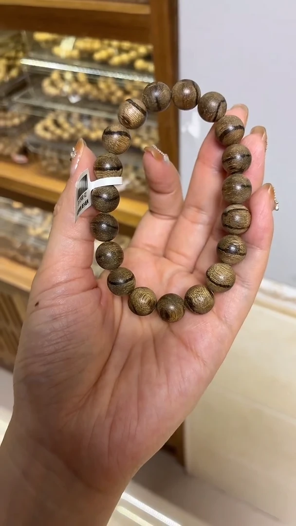 沉香手串达拉干圆珠单圈1.1+虎皮多样性发其一
