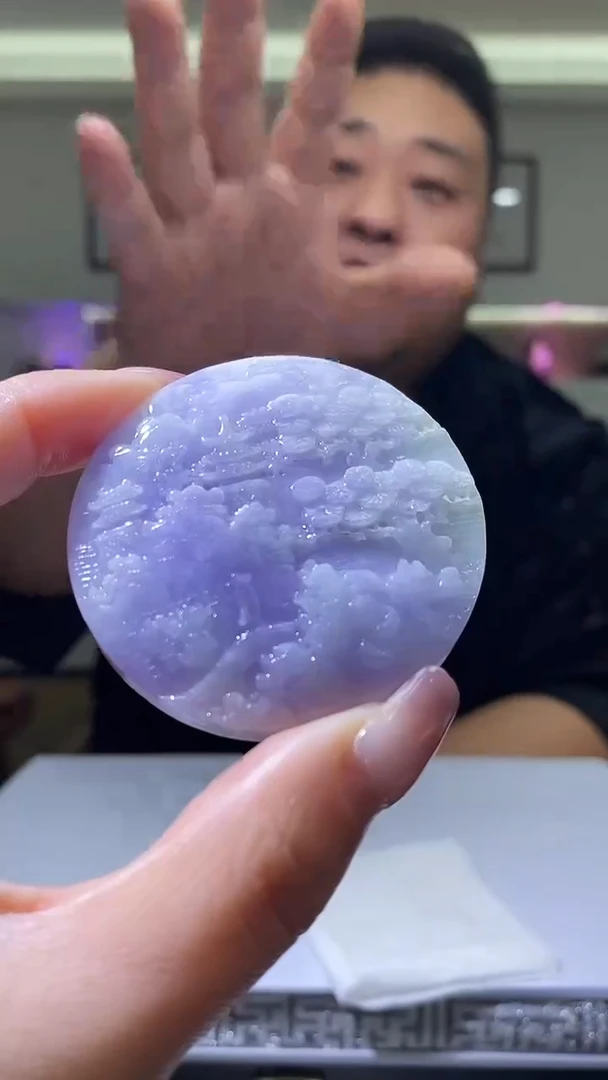 【闪购商品】定制翡翠未镶嵌18/0306/W/发其一件/山水