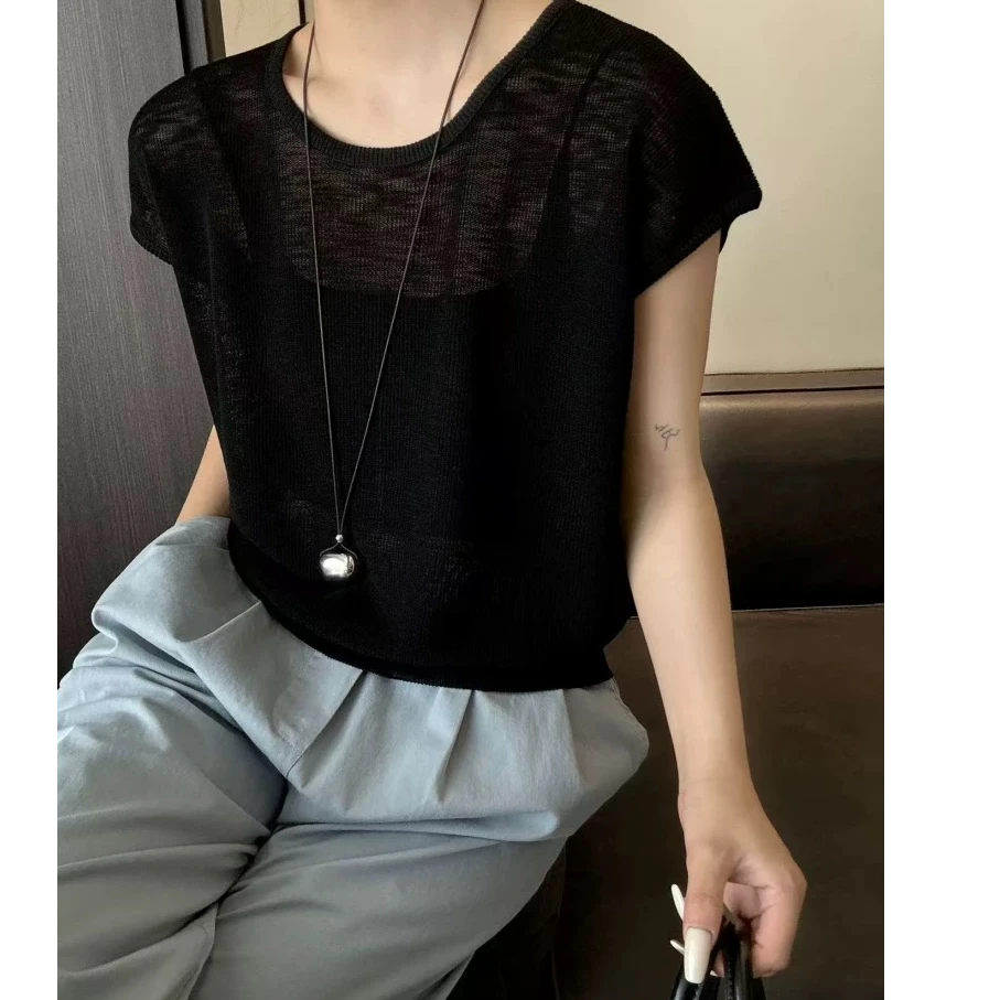 有运费补贴~飞飞袖铁片时尚休闲复古显瘦百搭小众上衣