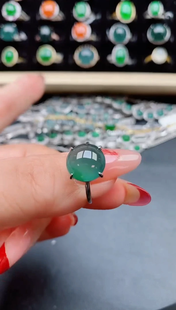 【闪购商品】翡翠戒指银S925镶嵌50805058