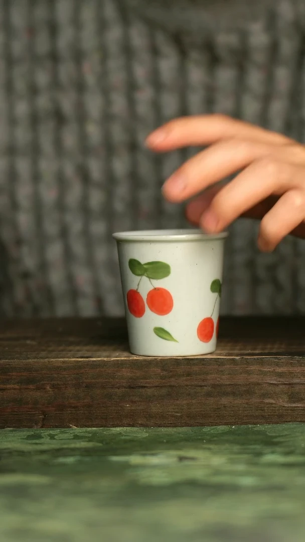 陶瓷青诗集手工手绘瓷器