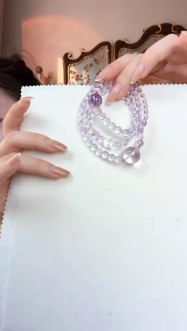 【闪购商品】水晶手链未镶嵌玻利维亚紫水晶多圈