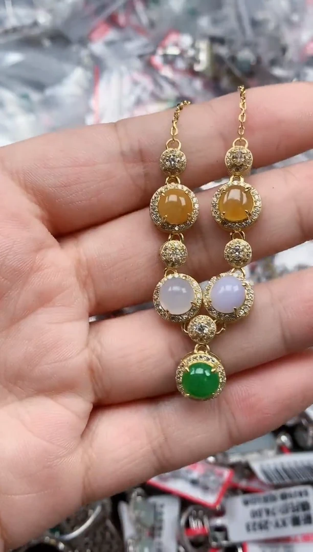 银S925镶嵌戒指翡翠天然A货缅甸翡翠