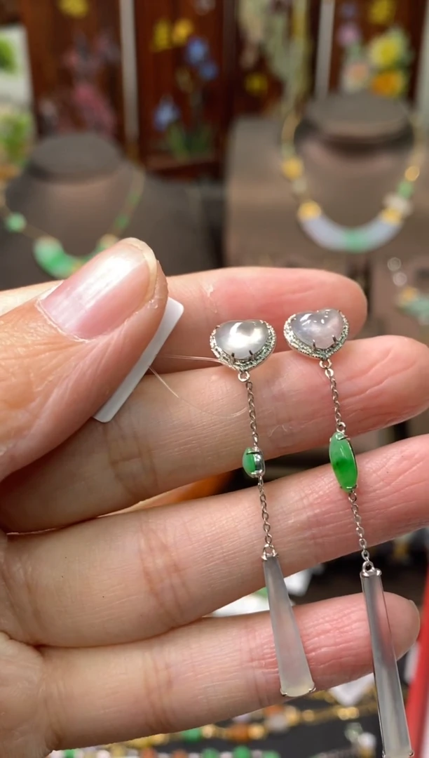 【闪购商品】翡翠颈饰18K金镶嵌净货14034