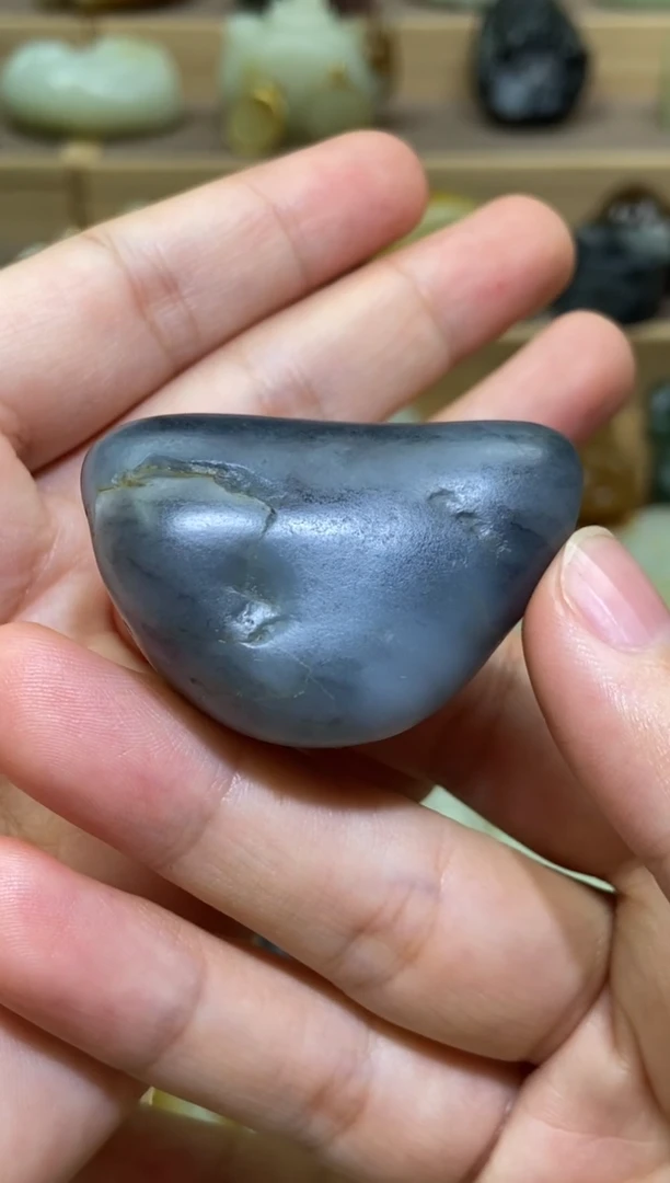 未镶嵌和田玉把件新疆和田玉青花原石手把件