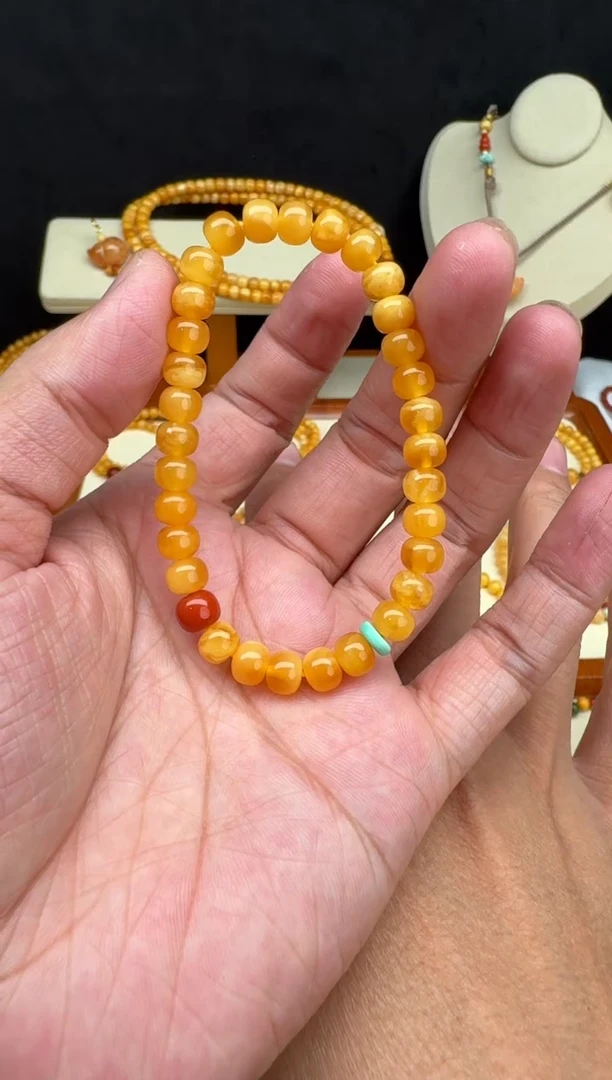 手链蜜蜡未镶嵌老花蜡老型珠